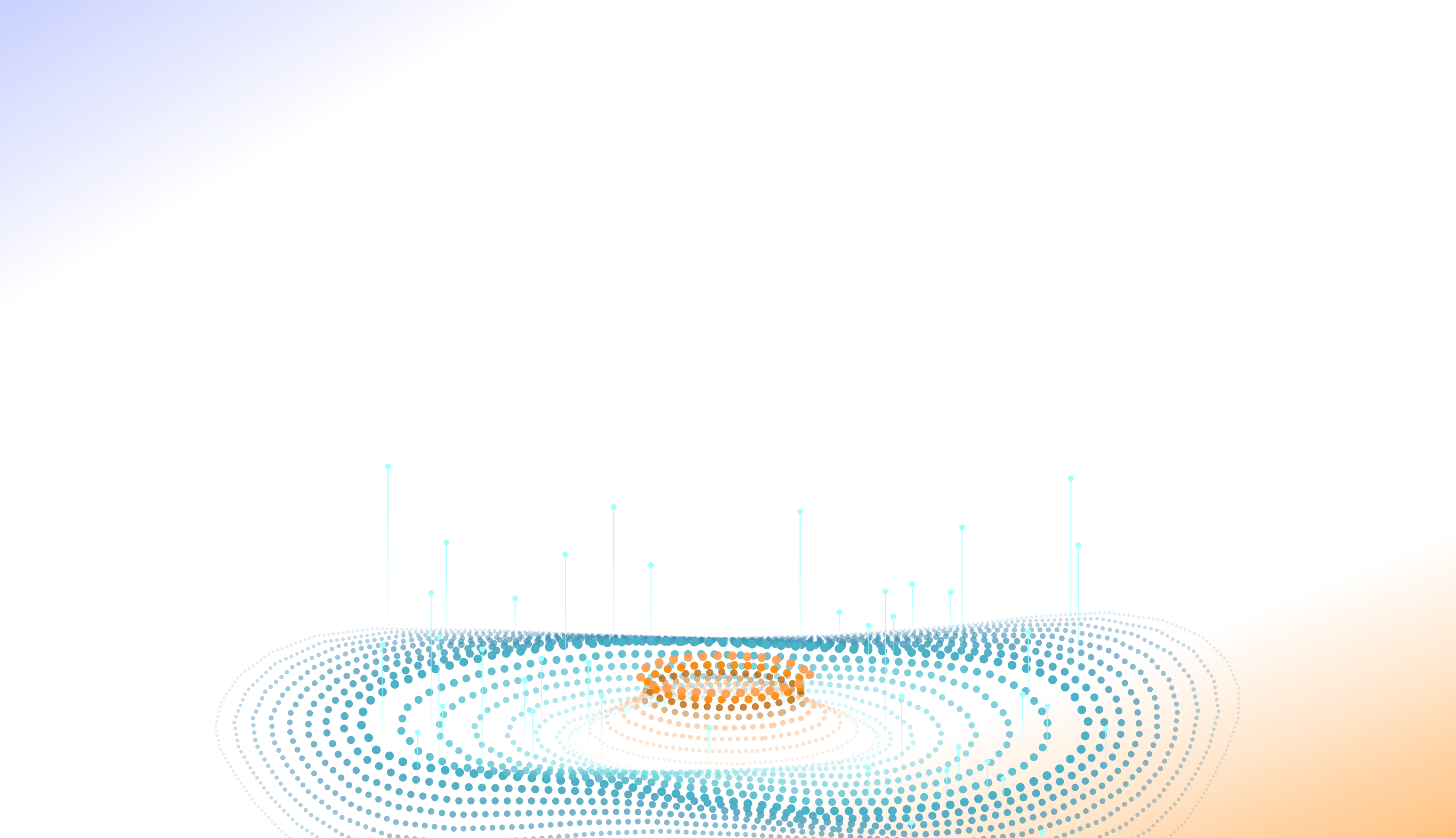 Background visualization with circular pattern of dots and vertical lines